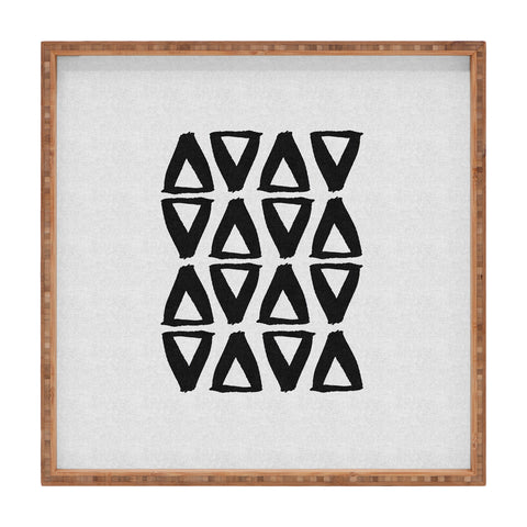 Orara Studio Black and White Abstract II Square Tray