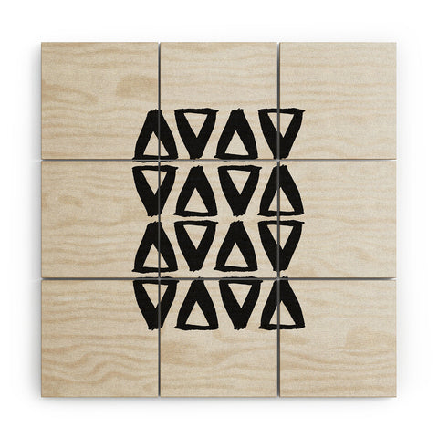 Orara Studio Black and White Abstract II Wood Wall Mural