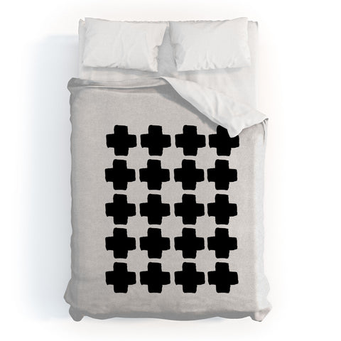 Orara Studio Black and White Abstract III Duvet Cover