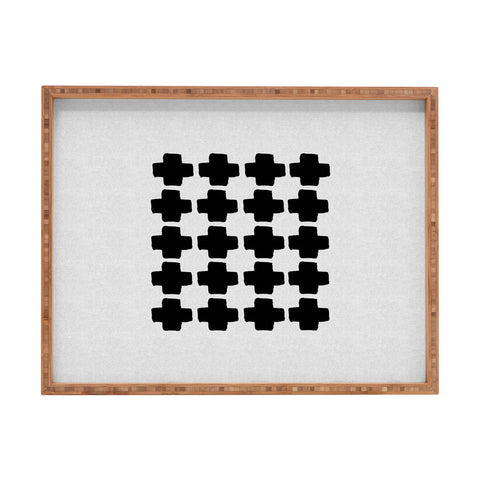 Orara Studio Black and White Abstract III Rectangular Tray