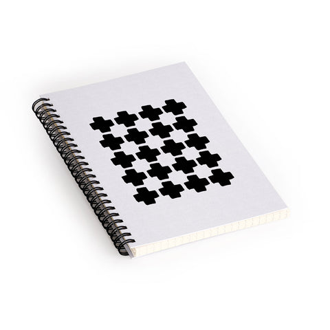 Orara Studio Black and White Abstract III Spiral Notebook