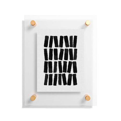 Orara Studio Black Brush Strokes Floating Acrylic Print