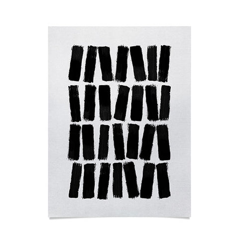 Orara Studio Black Brush Strokes Poster