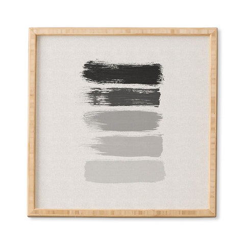 Orara Studio Black White Stripes Painting Framed Wall Art