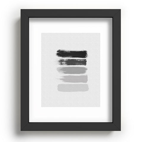 Orara Studio Black White Stripes Painting Recessed Framing Rectangle