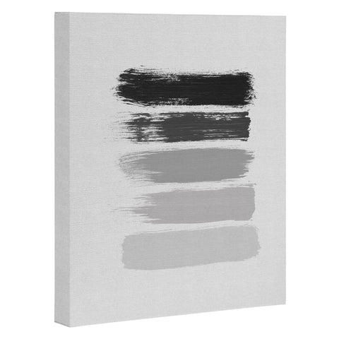 Orara Studio Black White Stripes Painting Art Canvas