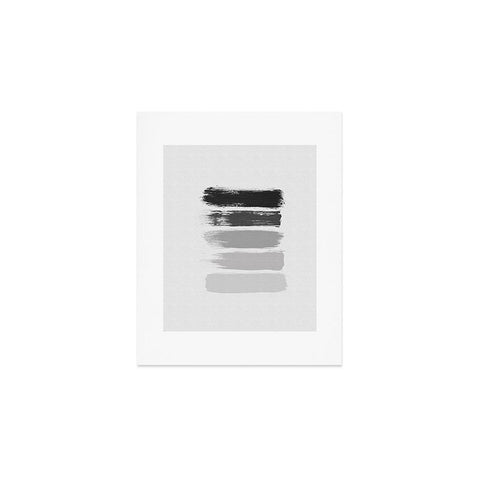 Orara Studio Black White Stripes Painting Art Print