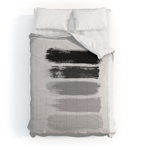 Orara Studio Black White Stripes Painting Comforter