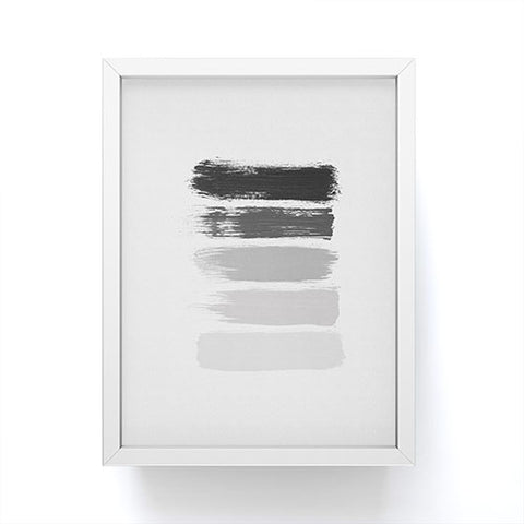 Orara Studio Black White Stripes Painting Framed Mini Art Print