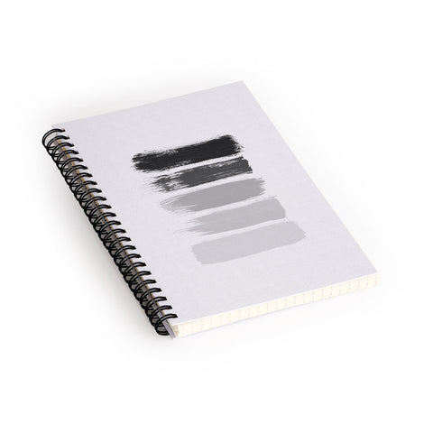 Orara Studio Black White Stripes Painting Spiral Notebook