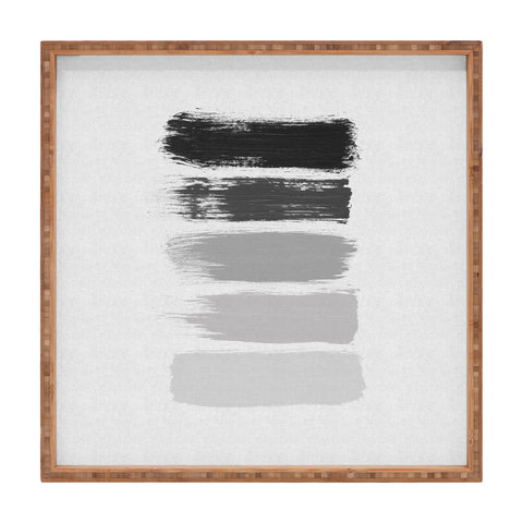 Orara Studio Black White Stripes Painting Square Tray