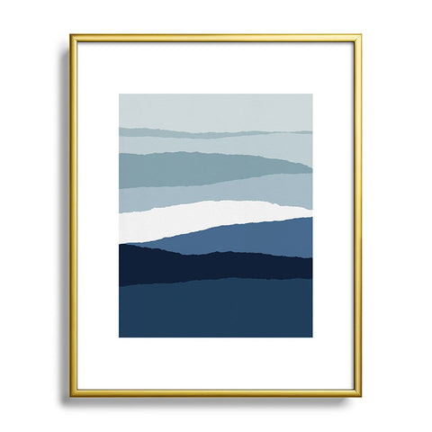 Orara Studio Blue Abstract II Metal Framed Art Print