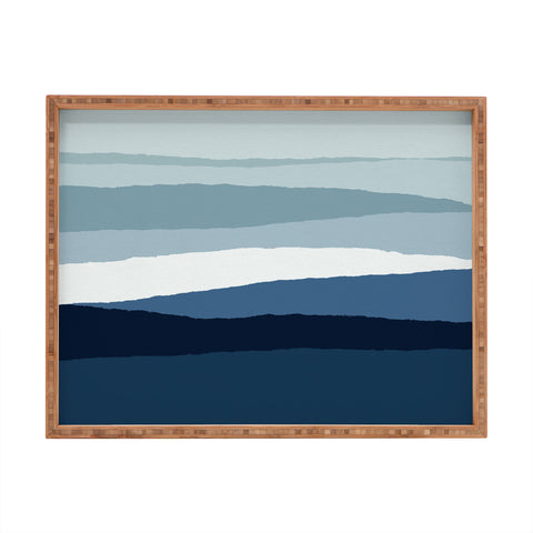 Orara Studio Blue Abstract II Rectangular Tray