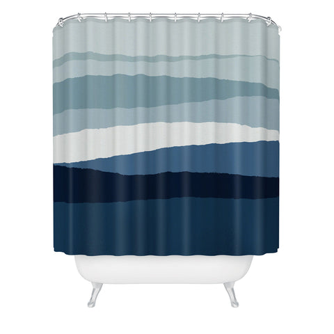 Orara Studio Blue Abstract II Shower Curtain