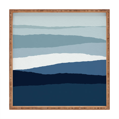 Orara Studio Blue Abstract II Square Tray