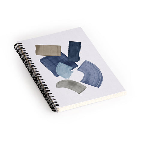 Orara Studio Blue And Brown Paint Blocks Spiral Notebook