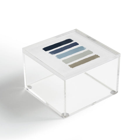 Orara Studio Blue and Taupe Stripes Acrylic Box