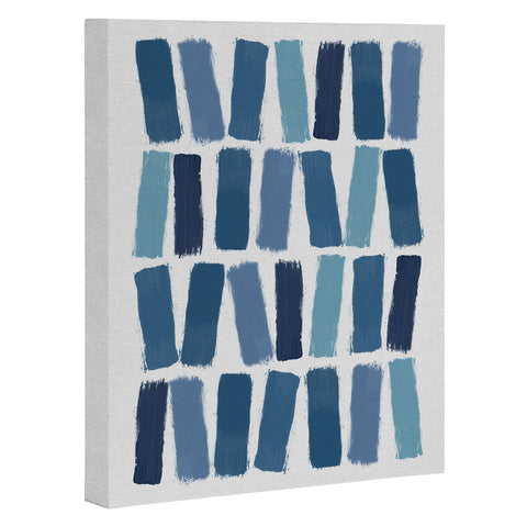 Orara Studio Blue Brush Strokes Art Canvas