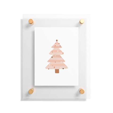 Orara Studio Blush Christmas Tree Floating Acrylic Print