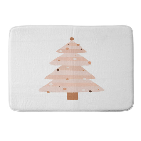 Orara Studio Blush Christmas Tree Memory Foam Bath Mat