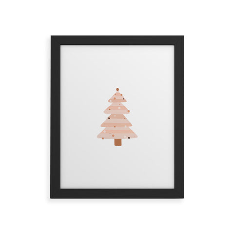 Orara Studio Blush Christmas Tree Framed Art Print