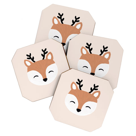 Orara Studio Blush Deer Coaster Set