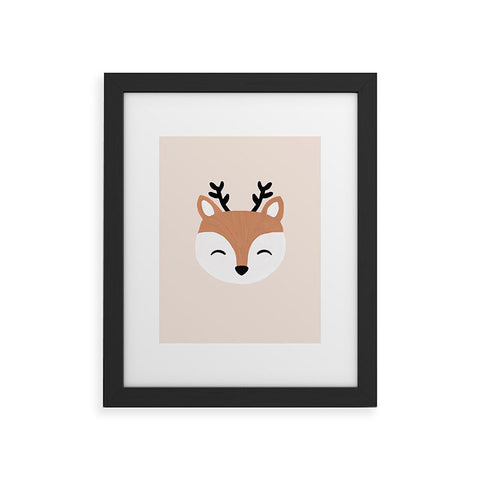 Orara Studio Blush Deer Framed Art Print