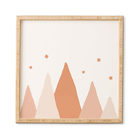 Orara Studio Blush Mountains Framed Wall Art