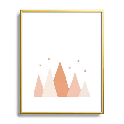 Orara Studio Blush Mountains Metal Framed Art Print