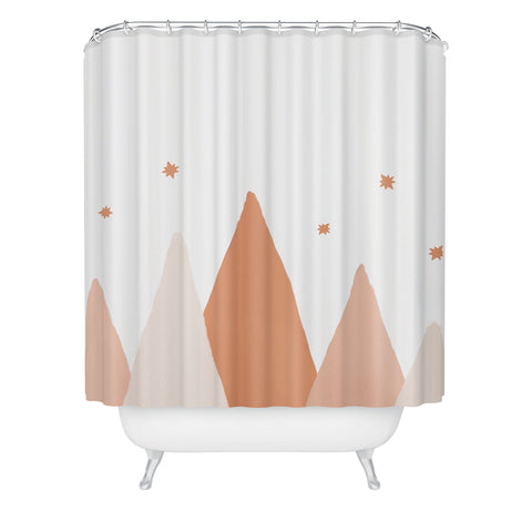 Orara Studio Blush Mountains Shower Curtain