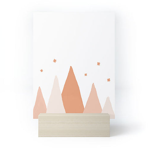 Orara Studio Blush Mountains Mini Art Print