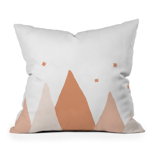 Orara Studio Blush Mountains Throw Pillow