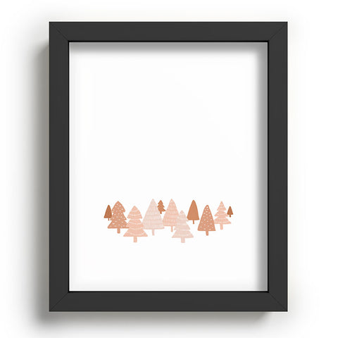 Orara Studio Blush Winter Trees Recessed Framing Rectangle
