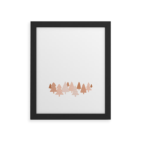 Orara Studio Blush Winter Trees Framed Art Print