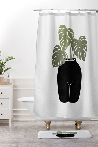 Orara Studio Body Tanical Vase Shower Curtain And Mat