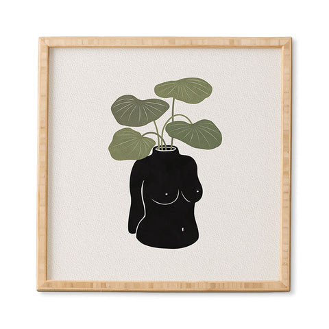 Orara Studio Boob Tanical Vase Framed Wall Art