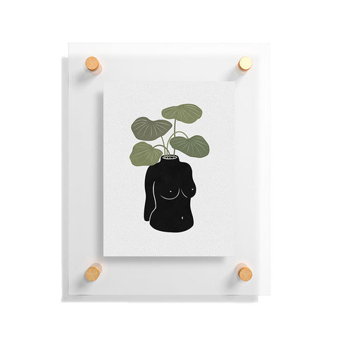 Orara Studio Boob Tanical Vase Floating Acrylic Print