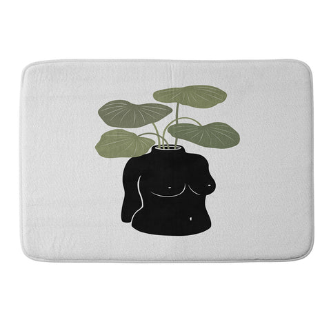 Orara Studio Boob Tanical Vase Memory Foam Bath Mat