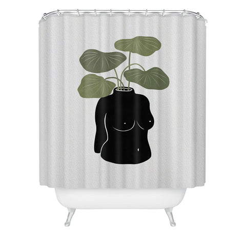 Orara Studio Boob Tanical Vase Shower Curtain