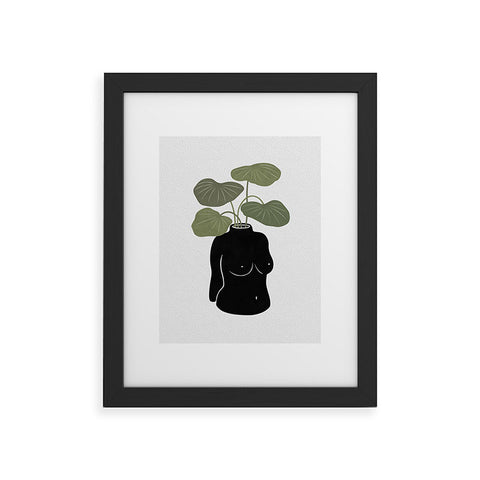 Orara Studio Boob Tanical Vase Framed Art Print