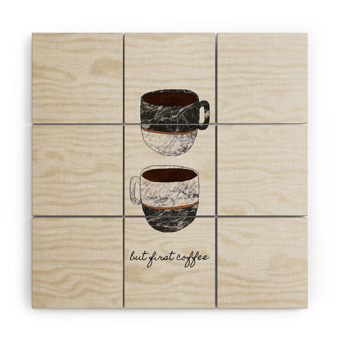 Orara Studio But First Coffee II Wood Wall Mural