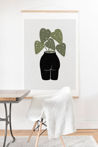 Orara Studio Butt Anical Vase Art Print And Hanger