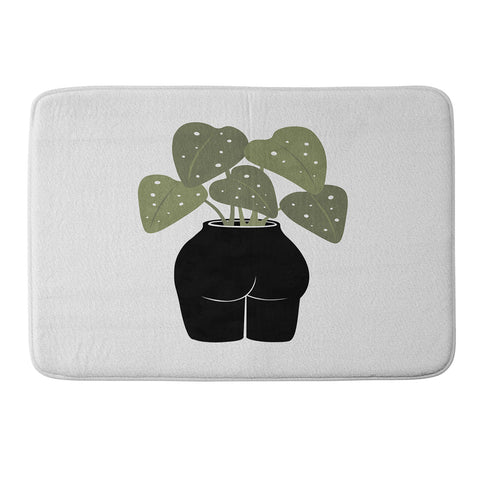 Orara Studio Butt Anical Vase Memory Foam Bath Mat