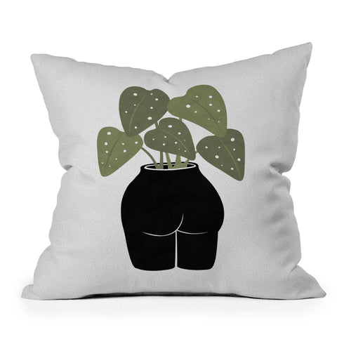 Orara Studio Butt Anical Vase Throw Pillow