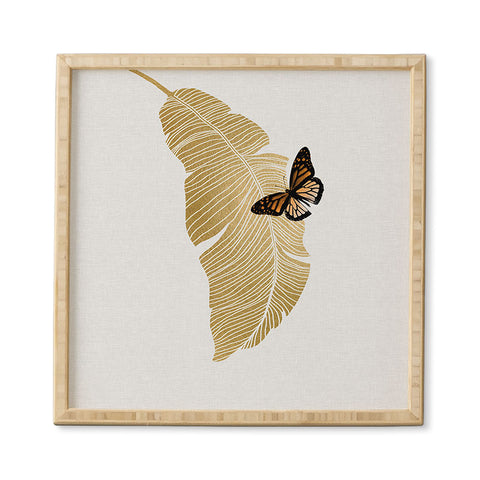 Orara Studio Butterfly and Palm Leaf Framed Wall Art