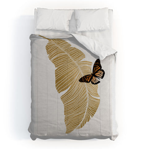 Orara Studio Butterfly and Palm Leaf Comforter