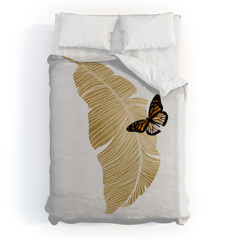 Orara Studio Butterfly and Palm Leaf Duvet Cover