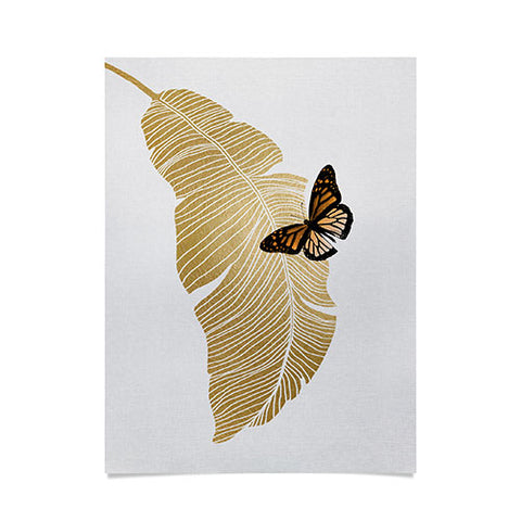 Orara Studio Butterfly and Palm Leaf Poster