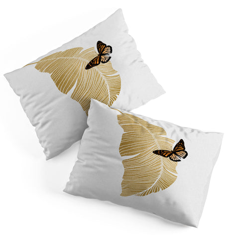 Orara Studio Butterfly and Palm Leaf Pillow Shams