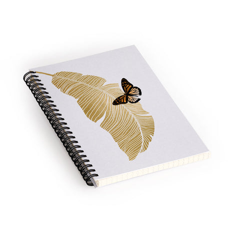 Orara Studio Butterfly and Palm Leaf Spiral Notebook